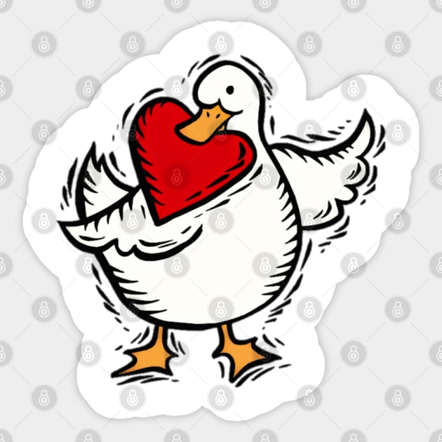 Cute Little Duck Sticker by tzolotov